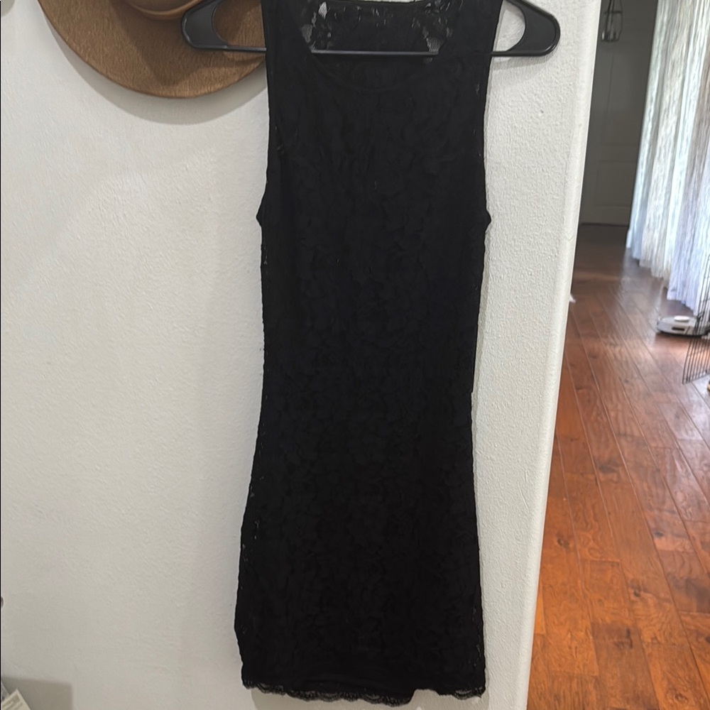 Express Elegant Black Lace Dress